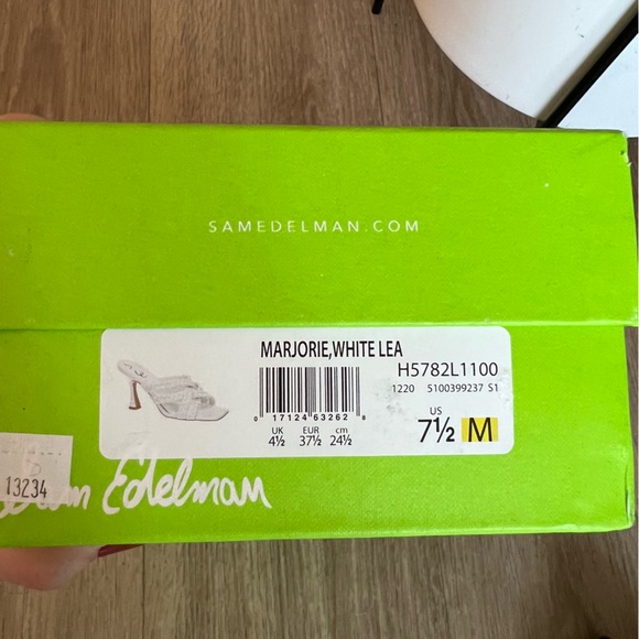 Sam Edelman White Marjorie Mule Heeled Sandals - Picture 5 of 8